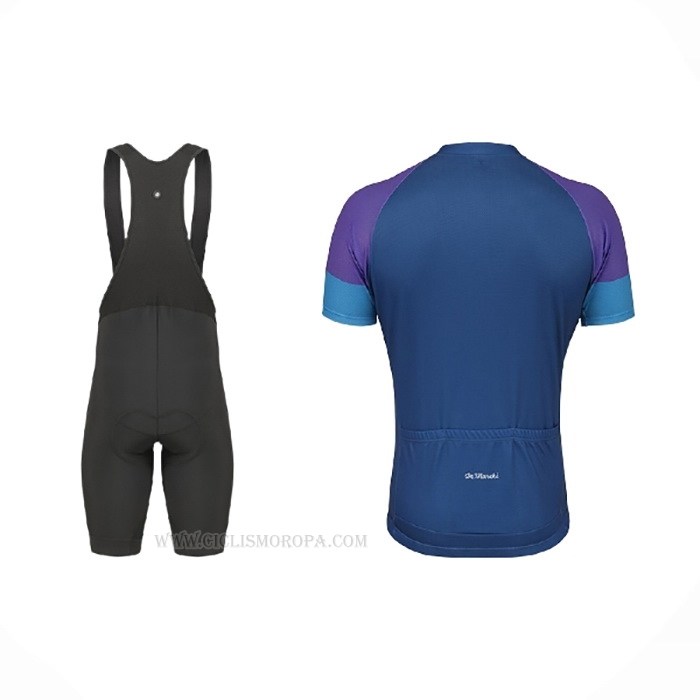 2021 Ropa Ciclismo De Marchi Violeta Amarillo Azul Mangas Corta y Culotte Corto